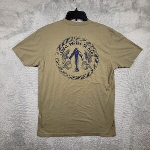 BC Large T-Shirt Olive Green Skull Graphic‎ Kneel Before No Man Tee